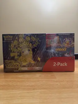 Pokemon Surging Sparks ETB & Booster Bundle Costco 2-pack Factory Sealed - Image 1