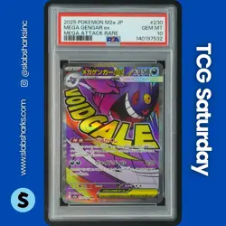 2025 POKEMON JP MEGA DREAM #230/193 GENGAR EX MEGA ATTACK RARE PSA 10 - Image 1