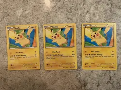2012 Pokemon BW Boundaries Crossed 50/149 Pikachu x3 - Image 1