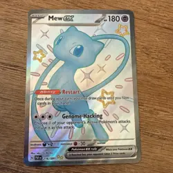 Pokemon Mew EX Shiny 216/091 Paldean Fates NM Grade Worthy!!! - Image 1
