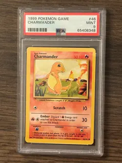 1999 Pokemon Game CHARMANDER 46/102 PSA9 #65408348 - Image 2