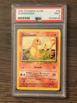 1999 Pokemon Game CHARMANDER 46/102 PSA9 #65408348 - Image 3