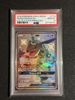 PSA 10 Rayquaza GX Full Art 177a Pokemon 2019 - Image 1
