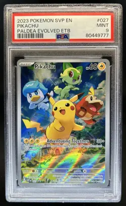 2023 Pokemon SV Black Star Promos Pikachu #027 PSA 9 - Image 1