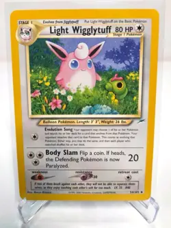 Neo Destiny Light Wigglytuff 54/105 Uncommon Pokemon Unlimited - Image 1
