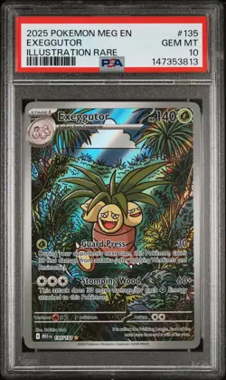 PSA 10 EXEGGUTOR 135/132 ILLUSTRATION RARE MEGA EVOLUTION POKEMON - Image 1