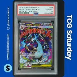 2025 POKEMON JP MEGA DREAM #223/193 CHARIZARD X EX MEGA ATTACK RARE PSA 10 - Image 1