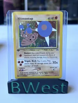 Hitmontop LP MP 1st Edition Neo Discovery Holo Rare 3 Pokemon - Image 1