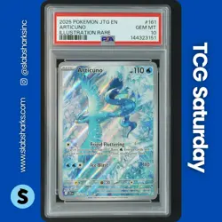 2025 POKEMON JOURNEY TOGETHER #161/159 ARTICUNO ILLUSTRATION RARE PSA 10 - Image 1