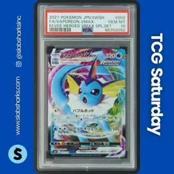 2021 POKEMON JP SWSH EEVEE HEROES VMAX SPL SET #002/004 VAPOREON VMAX PSA 10 - Image 1