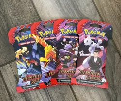 4x Pokemon TCG Scarlet & Violet Destined Rivals Sleeved Packs BRAND NEW Art Set - Image 1