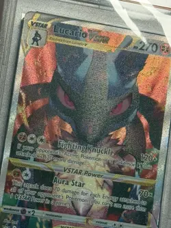 Pokemon TCG Lucario VSTAR SWSH291 Crown Zenith Full Art Holo Promo PSA 10🌟💎🌟 - Image 2