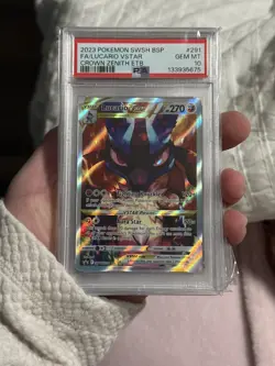 Pokemon TCG Lucario VSTAR SWSH291 Crown Zenith Full Art Holo Promo PSA 10🌟💎🌟 - Image 4