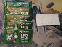 Pokemon Play! Prize Pack Series 8 Lot Of Five (5) Sealed Packs - Image 1