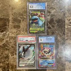 Pokemon Slab Lot of 3 - M Slowbro EX, Venusaur V, Dubwool V CGC and PSA! - Image 1