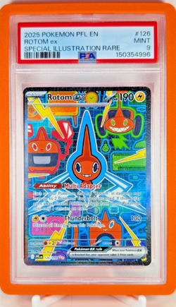 2025 Pokemon Phantasmal Flames Rotom ex Special Illustration Rare 126/094 PSA 9 - Image 1