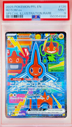 2025 Pokemon Phantasmal Flames Rotom ex Special Illustration Rare 126/094 PSA 9 - Image 2