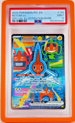 2025 Pokemon Phantasmal Flames Rotom ex Special Illustration Rare 126/094 PSA 9 - Image 3