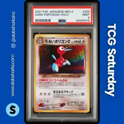 2001 POKEMON JP NEO DARKNESS, AND TO LIGHT #233 DARK PORYGON2 HOLO RARE PSA 9 - Image 1