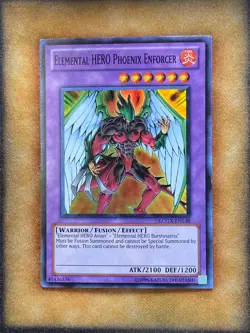 Yugioh Elemental HERO Phoenix Enforcer LCGX-EN138 Super Rare LP - Image 1