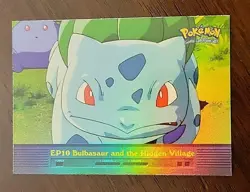 LP! Bulbasaur and the Hidden Village Rainbow Foil #EP10 Pokemon 2000 Topps TV - Image 1