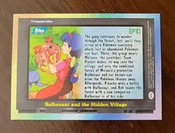LP! Bulbasaur and the Hidden Village Rainbow Foil #EP10 Pokemon 2000 Topps TV - Image 2
