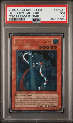 2005 YU-GI-OH! B.E.S. Crystal Core CRV-EN021 ULTIMATE RARE 1ST EDITION PSA 7 NM - Image 1