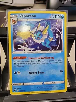 Pokemon TCG - Vaporeon 030/185 Vivid Voltage Promo Cosmos Holo MINT/NEAR MINT - Image 1