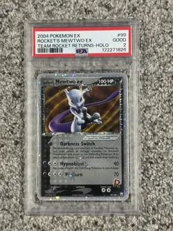 Pokemon Ex Rocket's Mewtwo EX Team Rocket Returns Holo Rare #99 PSA 2 - Image 1