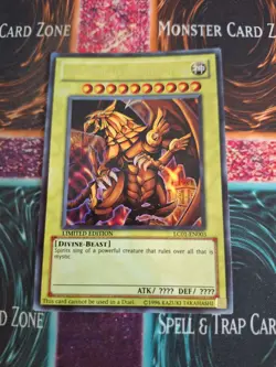 Yugioh The Winged Dragon of Ra LC01-EN003 Ultra Rare Limited Moderately Played - Image 1