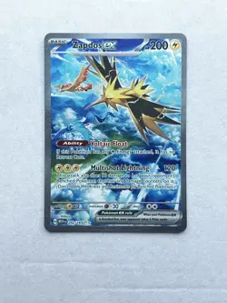 Pokemon TCG Zapdos ex 202/165 Sv: Scarlet & Violet 151 Holo - Image 1