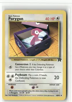 Pokemon Porygon 48/82 Colorless Team Rocket Uncommon - Image 1