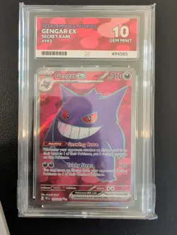 ACE 10 Gem Mint Gengar ex 193/162 Secret Rare – Temporal Forces - Image 2