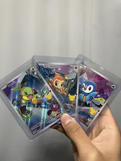 Pokemon First Partner Illustration Collection Series 1 Gen 4 Sinnoh Starters NM - Image 1