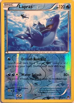 Lapras 28/122 Uncommon BREAKpoint Pokemon Reverse Holo Lightly Played - Image 1