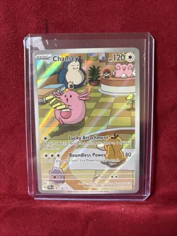 Pokemon Chansey Illustration Rare Full Art Holo 187/167 Twilight Masquerade Card - Image 1
