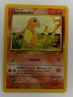 Charmander 46/102 - 1999 WotC English Base Set Pokemon Card - Image 1