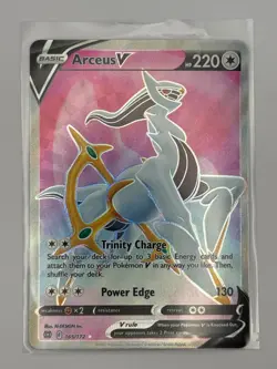 Arceus V 165/172 2022 Holo Rare Full Art Pokemon Card NM/LP - Image 1