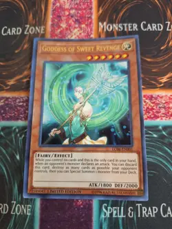 Yugioh Goddess of Sweet Revenge LC06-EN001 Limited Ultra Rare Near Mint - Image 1