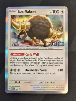 Bouffalant - 136 (Prerelease) [Staff] 136 Sv: Scarlet & Violet Promo Cards Holo - Image 1