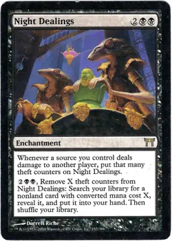 (2X) Night Dealings – Champions of Kamigawa – MTG Magic the Gathering Card - Image 2