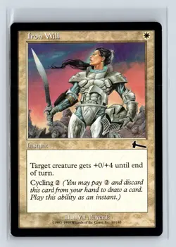 (2x) IRON WILL – MTG Magic the Gathering Card – Urza's Legacy – Common - Image 1