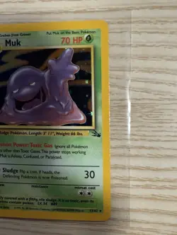 Muk Fossil Holo Vintage Original Pokemon Card - Image 2