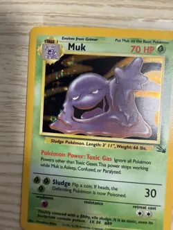 Muk Fossil Holo Vintage Original Pokemon Card - Image 4