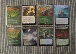 magic the gathering 8 card lot,unfinity,hallowed fountain foil,rampant growth. - Image 1