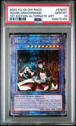 House Dragonmaid Yugioh 2024 RA03-EN037 Quarter Century Secret 1st PSA 10 - Image 1