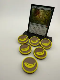 3D Printed Banana Artifact Tokens for MTG Commander – Kibo Monkey Deck Accessory - Image 1