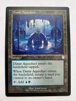 MTG Commander Brothers War U Dimir Aqueduct #182 NM Retro Frame - Image 1