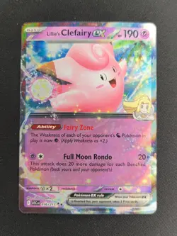 Lillie's Clefairy ex Double Rare Ascended Heroes 076/217 NM Holofoil Pokemon - Image 1