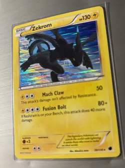 Pokemon Zekrom 39/116 Plasma Freeze Holo Rare 130HP Mach Claw Fusion Bolt TCG - Image 2